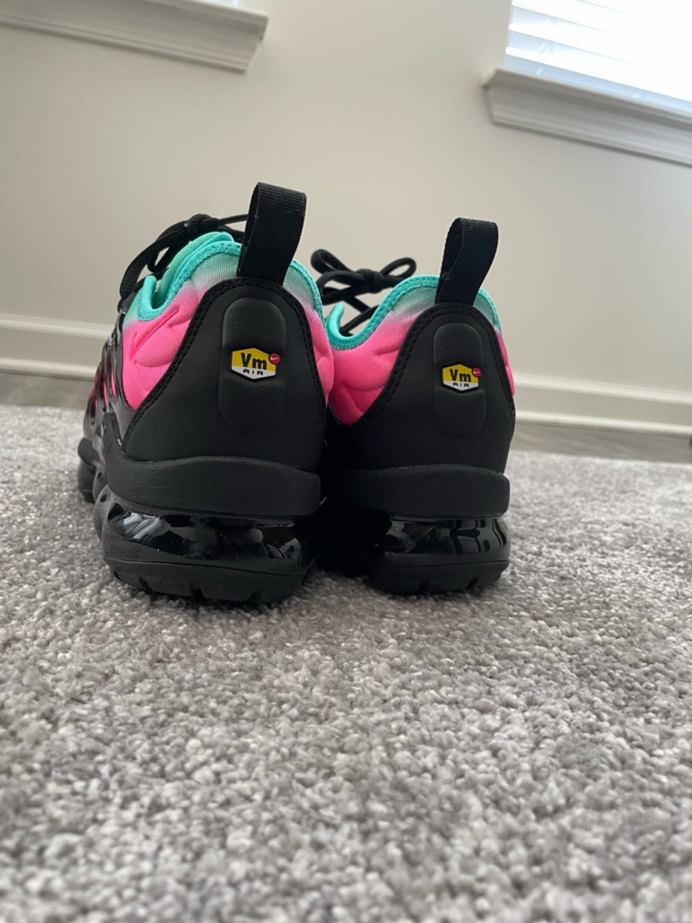 Nike Air VaporMax Plus Pink & Teal Gradient Sneakers - Picture 2 of 3